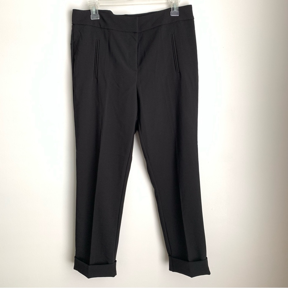 C by One black cuffed dress pant trousers